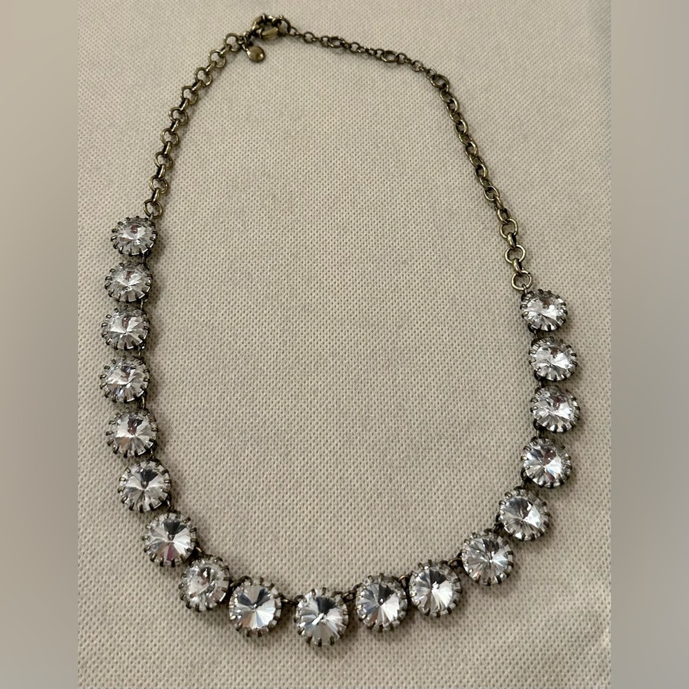 J. Crew Clear Rhinestone Necklace